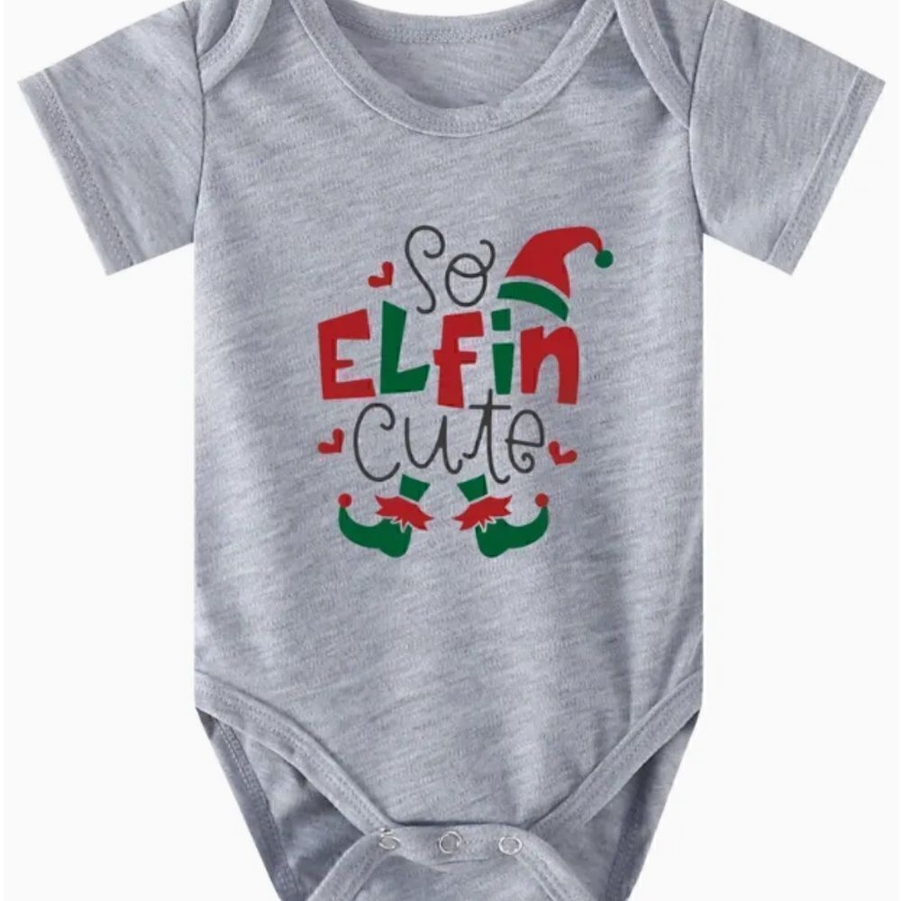 NEW! So Elfin Cute Baby Onesie Christmas Elf Festive Holiday Body Suit Whimsical